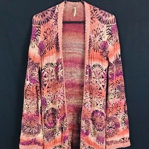 Free People Coachella Maxi Cardi in Sunset XS